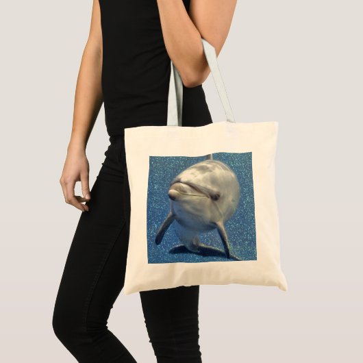 Blue Sparkle Dolphin met Diamonds Tote Bag (Voorkant (product))