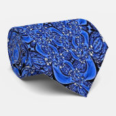 Blue Sparkle Fractal Art Stropdas (Opgerold)