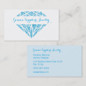 Blue Sparkle Gem Jeweler Visitekaartje (Voorkant / Achterkant)