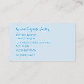 Blue Sparkle Gem Jeweler Visitekaartje (Achterkant)