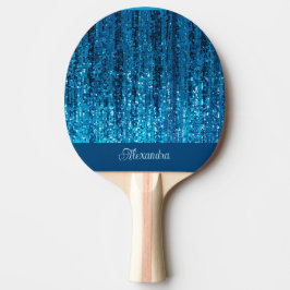 Blue Sparkle gepersonaliseerde Ping Pong Paddle Tafeltennisbatje