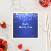 Blue Sparkle Glam Dansclub Feest Servetten (Insitu)
