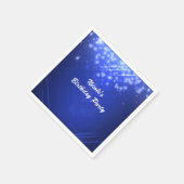 Blue Sparkle Glam Dansclub Feest Servetten (Hoek)
