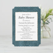 Blue Sparkle glitter goud zigzag Kaart (Staand voorkant)