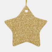 Blue Sparkle Glitter Keramisch Ornament (Achterkant)