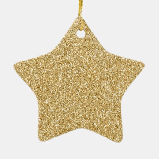 Blue Sparkle Glitter Keramisch Ornament (Achterkant)