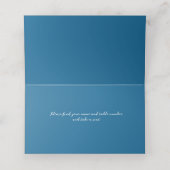 Blue Sparkle Glitter Place Card Plaatskaartje (Binnenkant ongevouwen)