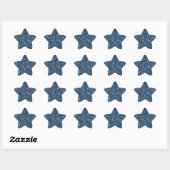 Blue Sparkle Glitter Ster Sticker (Vel)