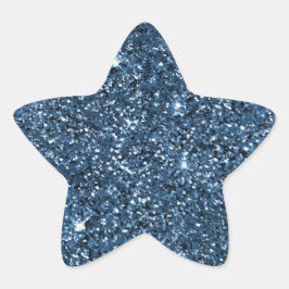 Blue Sparkle Glitter Ster Sticker