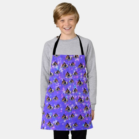 Blue Sparkle Guinee Pig Pattern Schort (Gedragen)