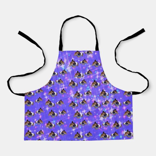 Blue Sparkle Guinee Pig Pattern Schort (Voorkant)