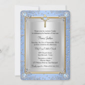 Blue Sparkle Jewel Baptisme Christening Gold 2 Kaart (Voorkant)