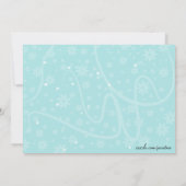 Blue Sparkle Lingerie Bridal Shower Invitation Kaart (Achterkant)