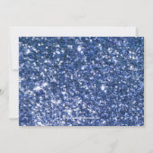 Blue Sparkle-look Ribbon Bow Photo Afstuderen Kaart (Achterkant)