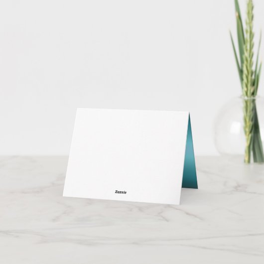 Blue Sparkle Masquerade Dank u kaart (Achterkant)