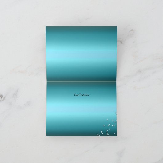 Blue Sparkle Masquerade Dank u kaart (Binnen)