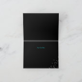 Blue Sparkle Masquerade Dank u kaart (Binnen)