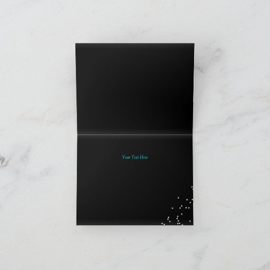 Blue Sparkle Masquerade Dank u kaart (Binnen)