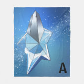 Blue Sparkle Star Perfume Bottle Glam op maat Fleece Deken (Voorkant)