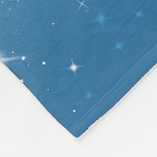Blue Sparkle Star Perfume Bottle Glam op maat Fleece Deken (Hoek)