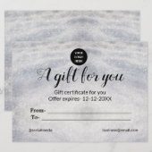 Blue Sparkle Voeg logo Tekst Naam Een Cadeaubon to (Voorkant / Achterkant)