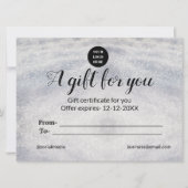 Blue Sparkle Voeg logo Tekst Naam Een Cadeaubon to (Voorkant)