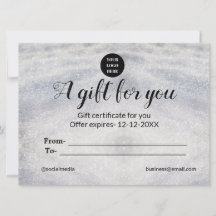 Blue Sparkle Voeg logo Tekst Naam Een Cadeaubon to