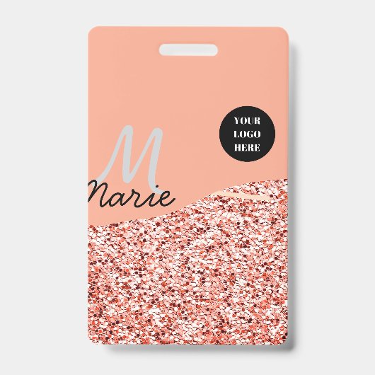 Blue Sparkle Voeg logo tekst toe Bedankt Korting Badge (Voorkant)