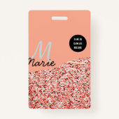 Blue Sparkle Voeg logo tekst toe Bedankt Korting Badge (Voorkant)