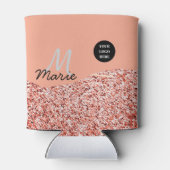 Blue Sparkle Voeg logo tekst toe Bedankt Korting Blikjeskoeler (Achterkant)