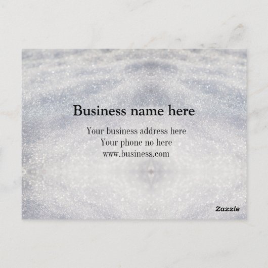 Blue Sparkle Voeg logo tekst toe Bedankt Korting Briefkaart (Achterkant)