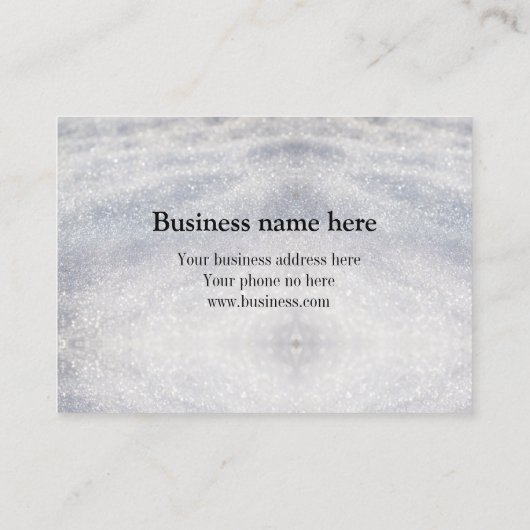 Blue Sparkle Voeg logo tekst toe Bedankt Korting Contactkaartje (Achterkant)