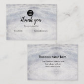Blue Sparkle Voeg logo tekst toe Bedankt Korting Contactkaartje (Voorkant / Achterkant)