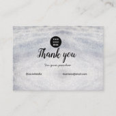 Blue Sparkle Voeg logo tekst toe Bedankt Korting Contactkaartje (Voorkant)