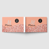 Blue Sparkle Voeg logo tekst toe Bedankt Korting Gastenboek (Volledig)