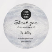 Blue Sparkle Voeg logo tekst toe Bedankt Korting Labels (Design 1)