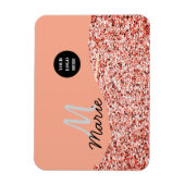 Blue Sparkle Voeg logo tekst toe Bedankt Korting Magneet (Verticaal)