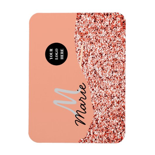 Blue Sparkle Voeg logo tekst toe Bedankt Korting Magneet (Verticaal)