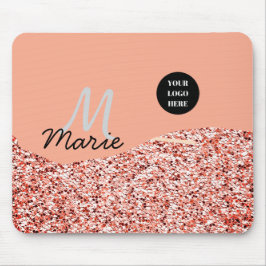 Blue Sparkle Voeg logo tekst toe Bedankt Korting Muismat