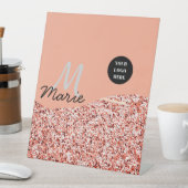 Blue Sparkle Voeg logo tekst toe Bedankt Korting Reclamebord Met Voetstuk (Insitu)