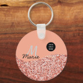 Blue Sparkle Voeg logo tekst toe Bedankt Korting Sleutelhanger (Voorkant)