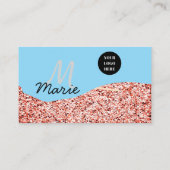 Blue Sparkle Voeg logo tekst toe Bedankt Korting Visitekaartje (Achterkant)