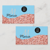 Blue Sparkle Voeg logo tekst toe Bedankt Korting Visitekaartje (Voorkant / Achterkant)