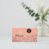 Blue Sparkle Voeg logo tekst toe Bedankt Korting Visitekaartje (Staand voorkant)