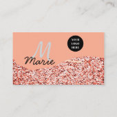 Blue Sparkle Voeg logo tekst toe Bedankt Korting Visitekaartje (Achterkant)