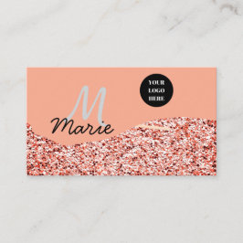 Blue Sparkle Voeg logo tekst toe Bedankt Korting Visitekaartje