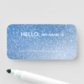 Blue Sparkles Hallo Mijn naam is Naamplaatje (In situ)