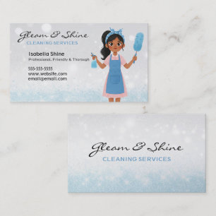 Blue Sparkles Schoonmaakservice Huishoudster Visitekaartje