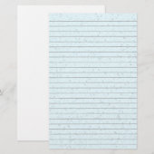 Blue Sparkles Stationery Briefpapier (Voorkant / Achterkant)