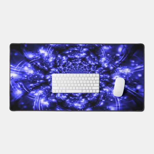Blue Sparkling Lights Bureaumat (Keyboard & Muis)
